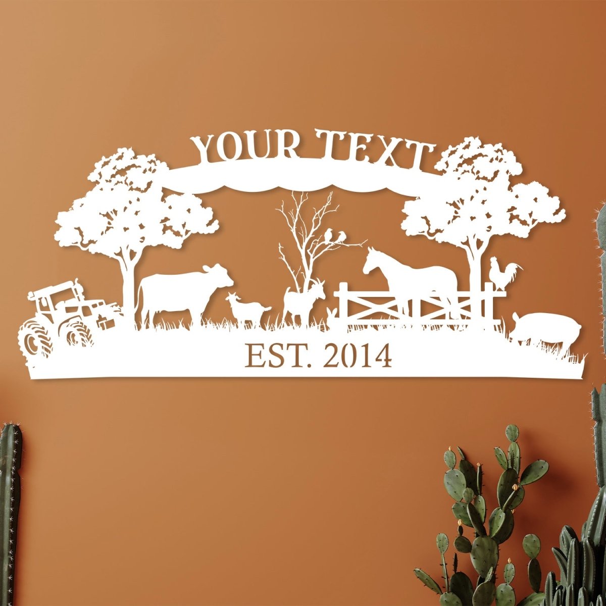 Metal Farm Sign - BrossHome Metal Wall Art