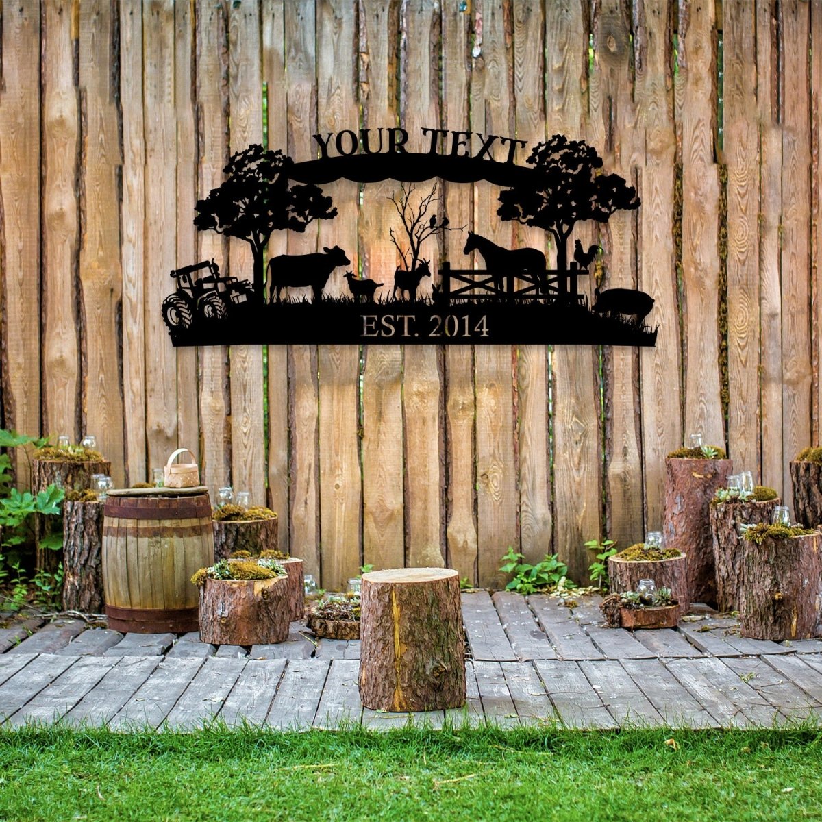 Metal Farm Sign - BrossHome Metal Wall Art