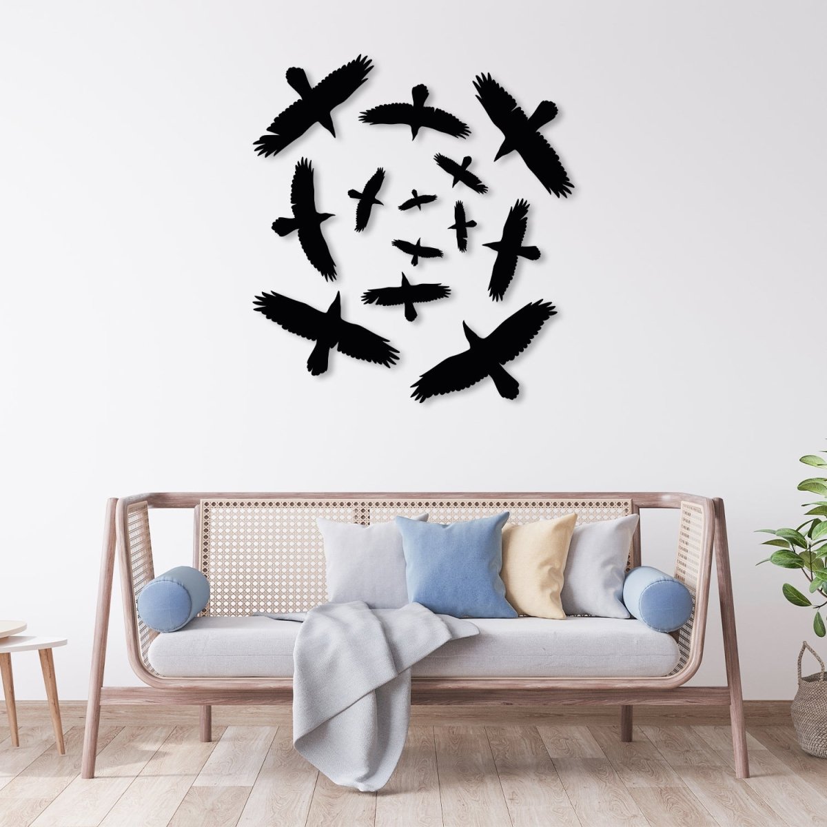 Metal Flock of Birds Wall Art - BrossHome Metal Wall Art