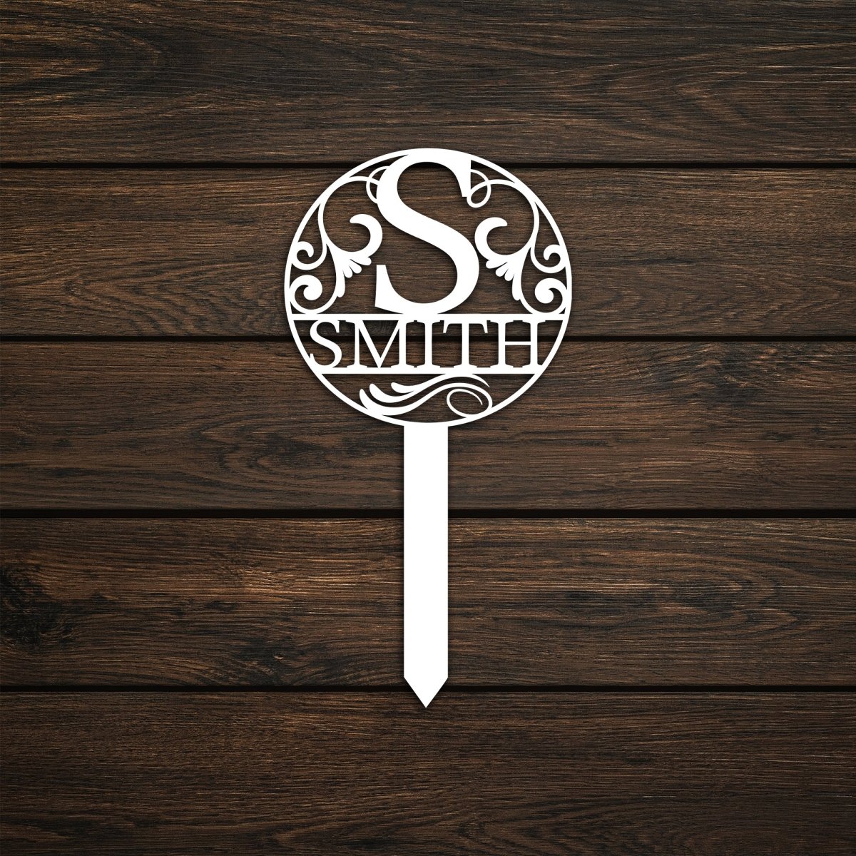 Metal Garden Stake Initial Letter - BrossHome Metal Wall Art