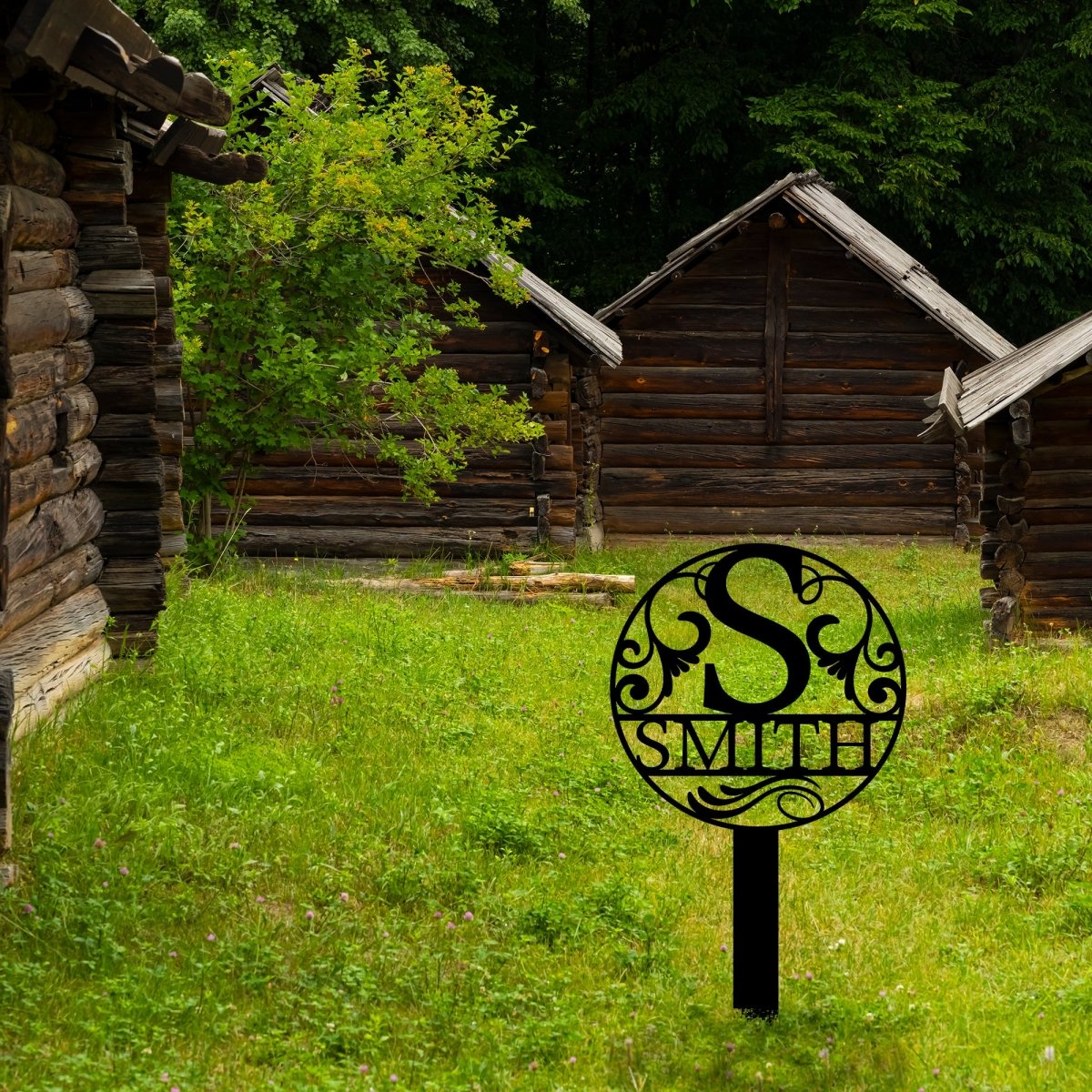 Metal Garden Stake Initial Letter - BrossHome Metal Wall Art