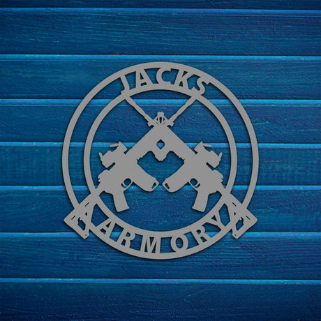 Metal Gun Wall Art - BrossHome Metal Wall Art