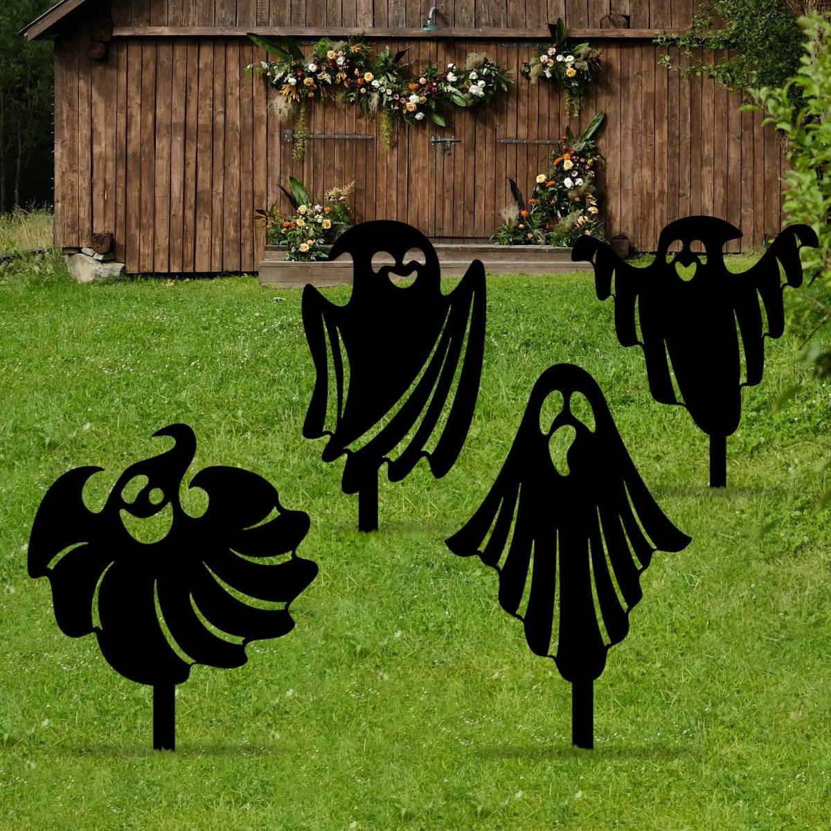 Metal Halloween Ghost Garden Stakes - BrossHome Metal Wall Art
