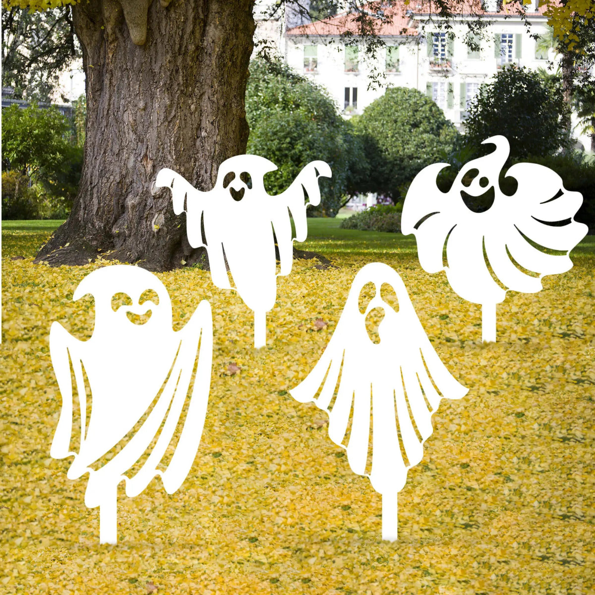 Metal Halloween Ghost Garden Stakes - BrossHome Metal Wall Art