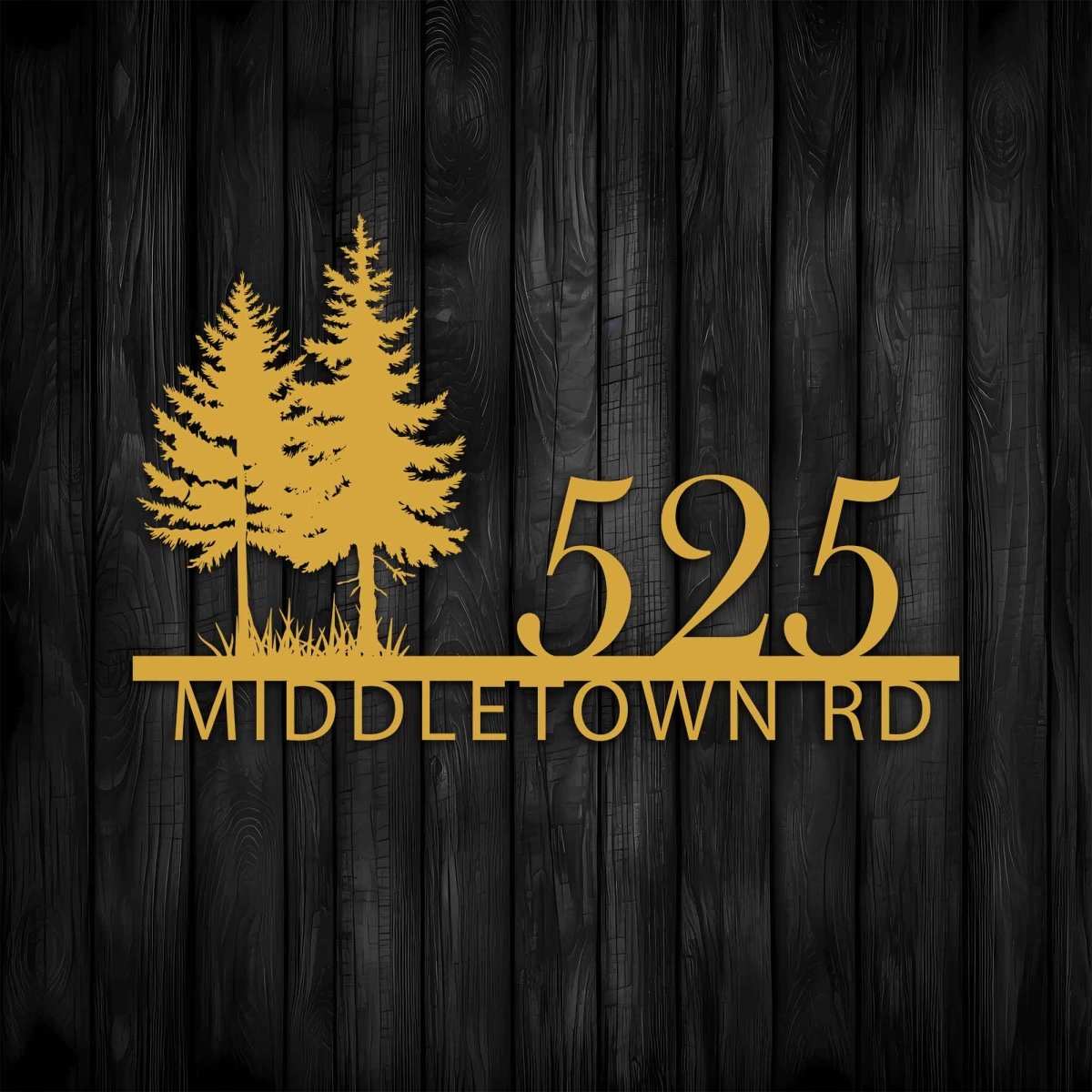 Metal House Address Sign - BrossHome Metal Wall Art