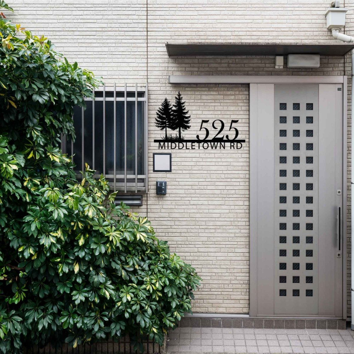 Metal House Address Sign - BrossHome Metal Wall Art