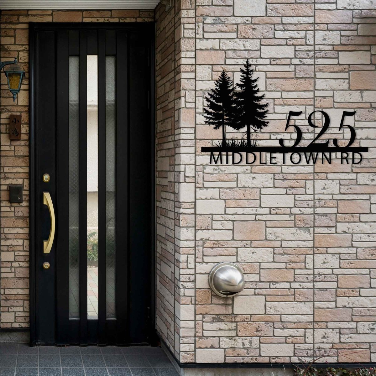 Metal House Address Sign - BrossHome Metal Wall Art