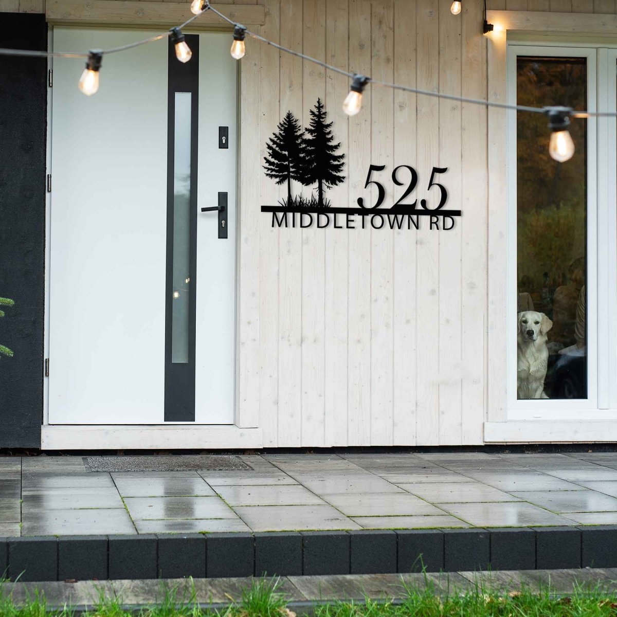 Metal House Address Sign - BrossHome Metal Wall Art