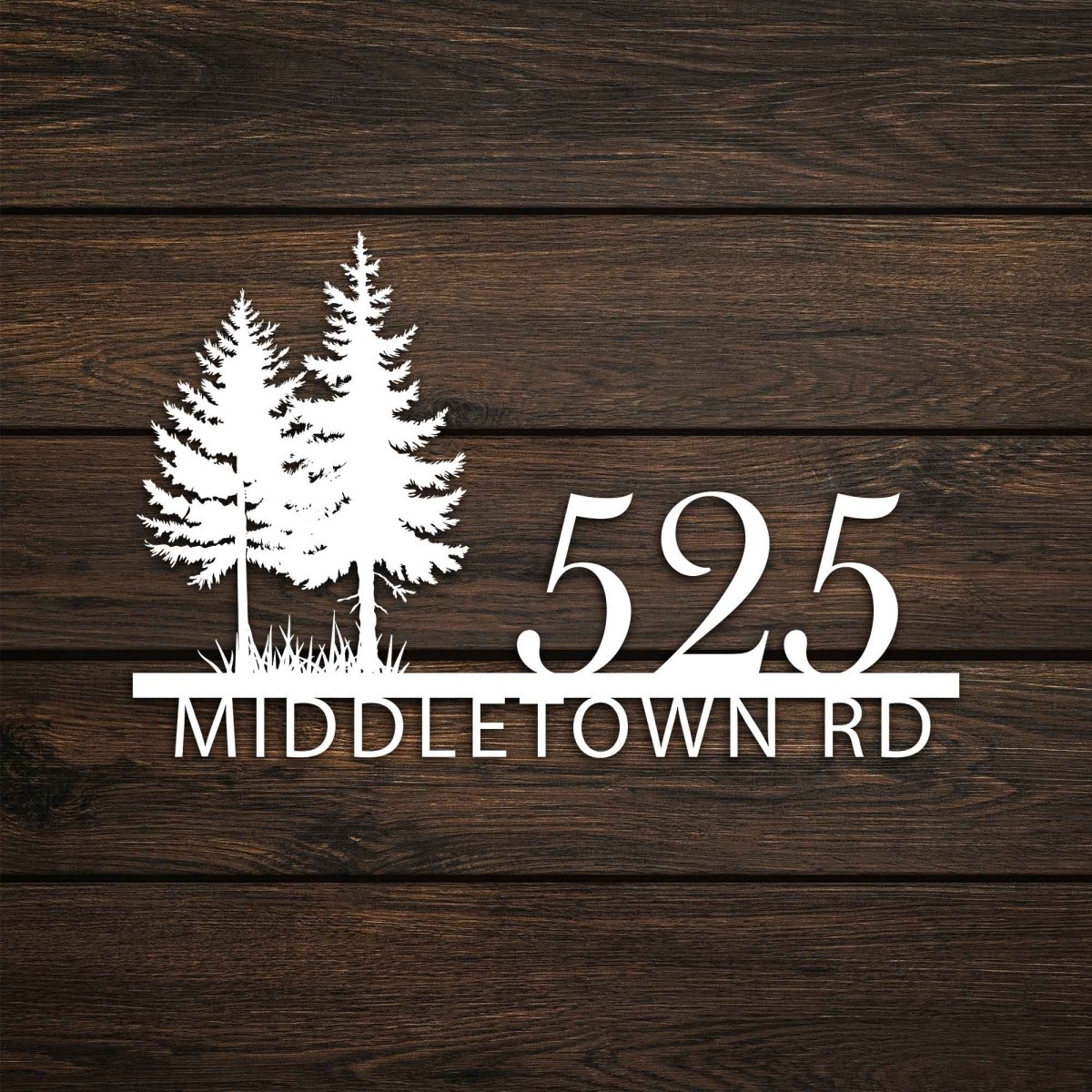 Metal House Address Sign - BrossHome Metal Wall Art