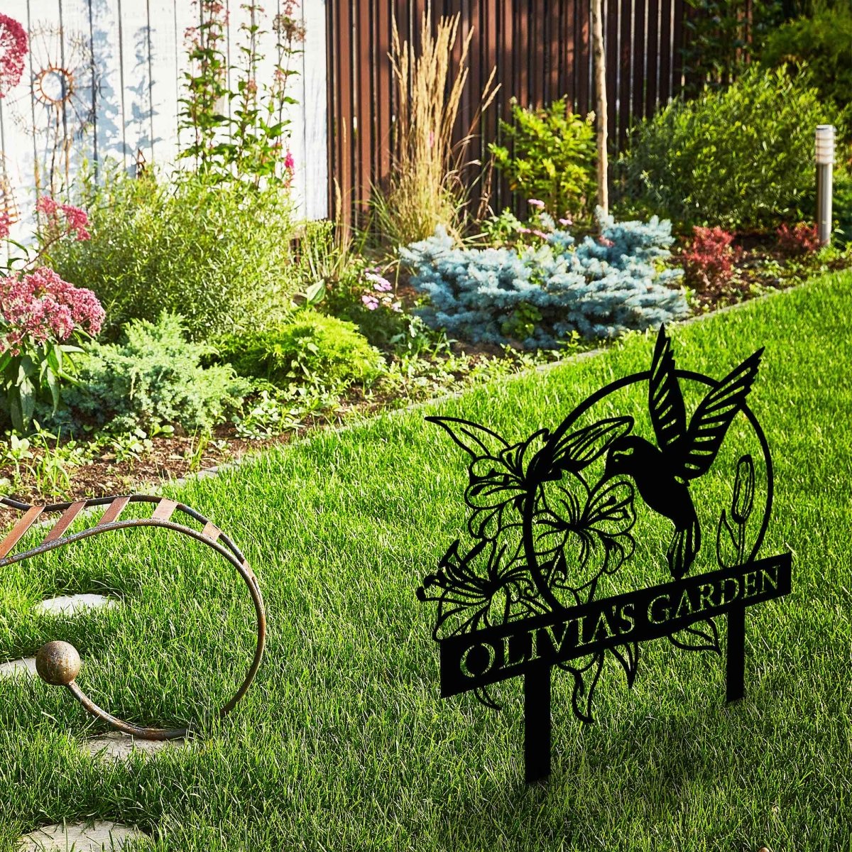 Metal Hummingbird Yard Art - BrossHome Metal Wall Art