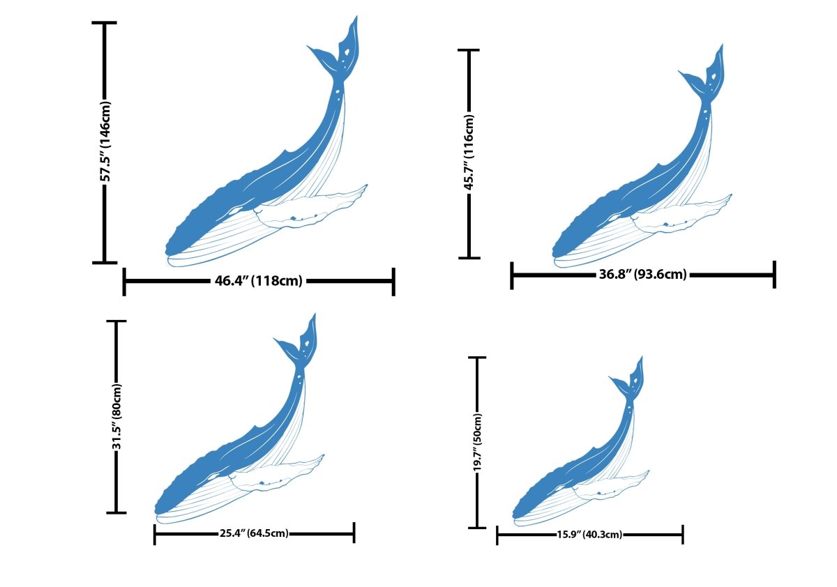 Metal Humpback Whale Wall Art - BrossHome Metal Wall Art