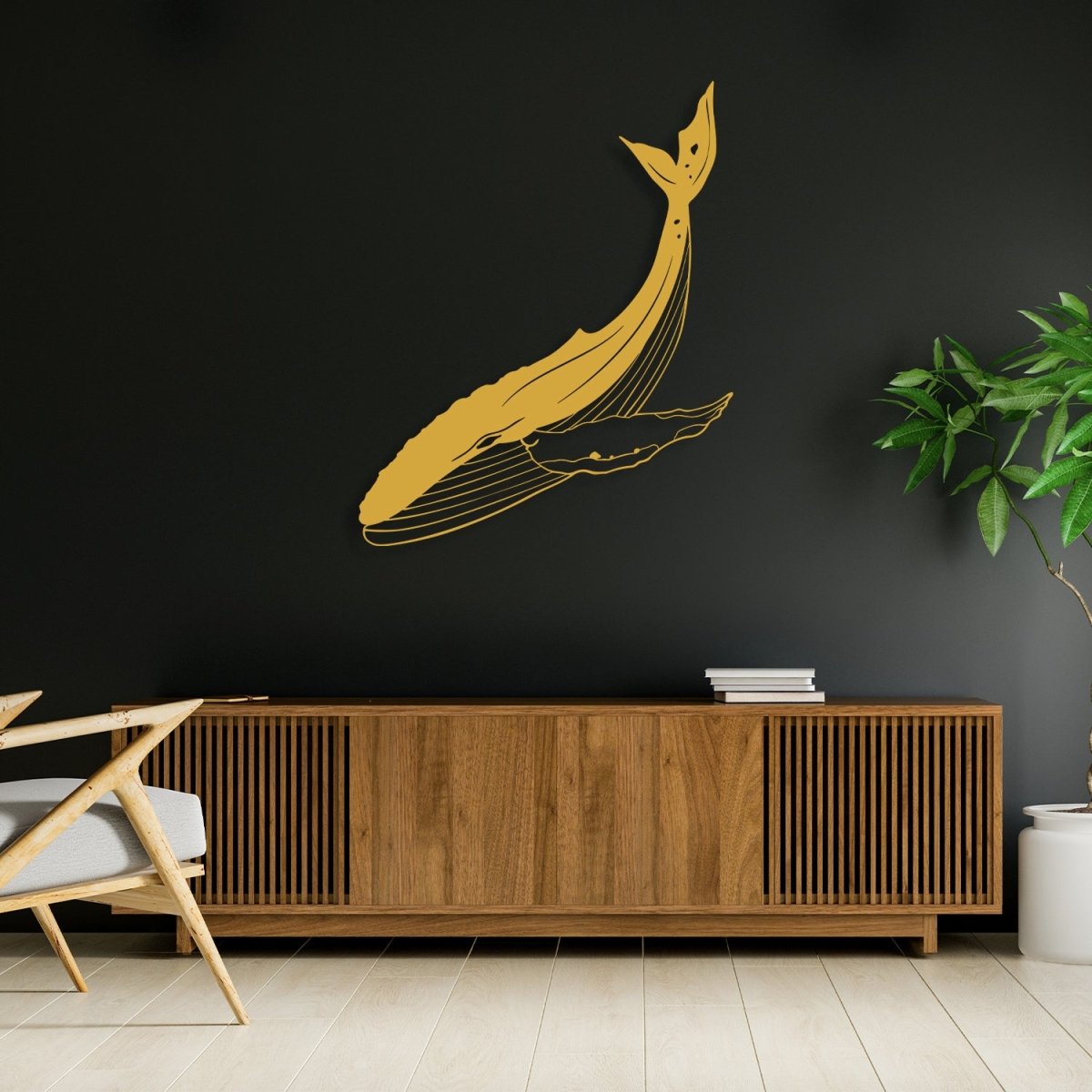 Metal Humpback Whale Wall Art - BrossHome Metal Wall Art