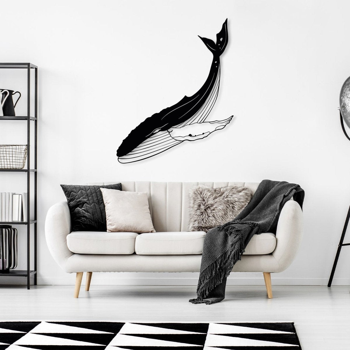 Metal Humpback Whale Wall Art - BrossHome Metal Wall Art