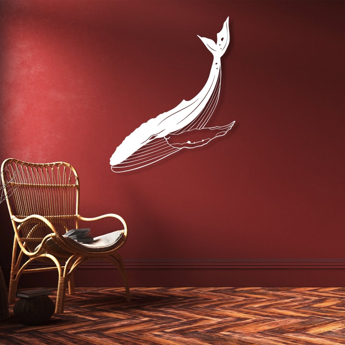 Metal Humpback Whale Wall Art - BrossHome Metal Wall Art