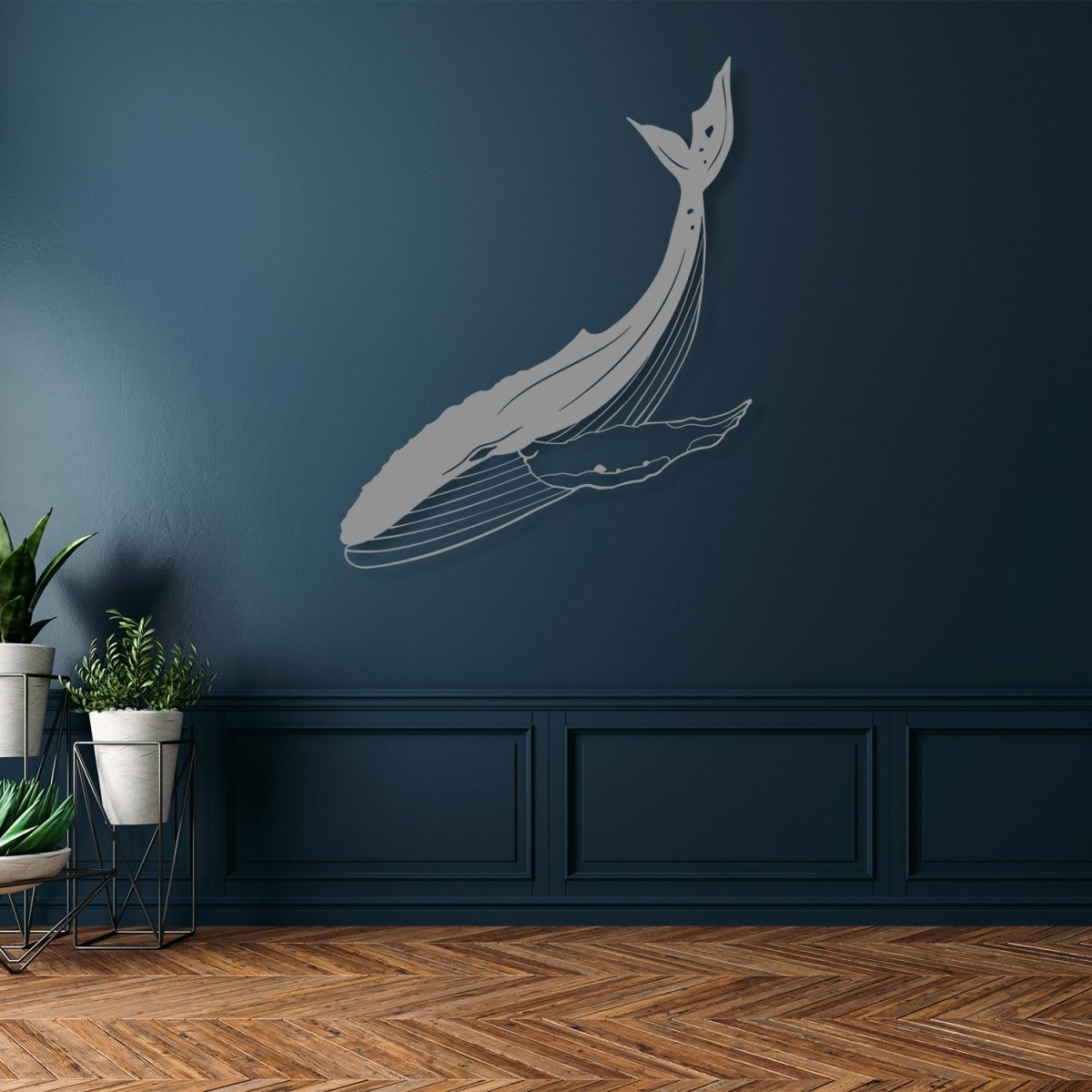 Metal Humpback Whale Wall Art - BrossHome Metal Wall Art