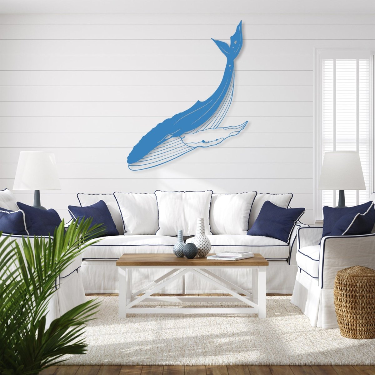 Metal Humpback Whale Wall Art - BrossHome Metal Wall Art