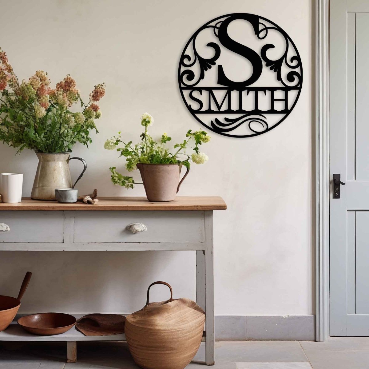 Metal Last Name Sign - BrossHome Metal Wall Art