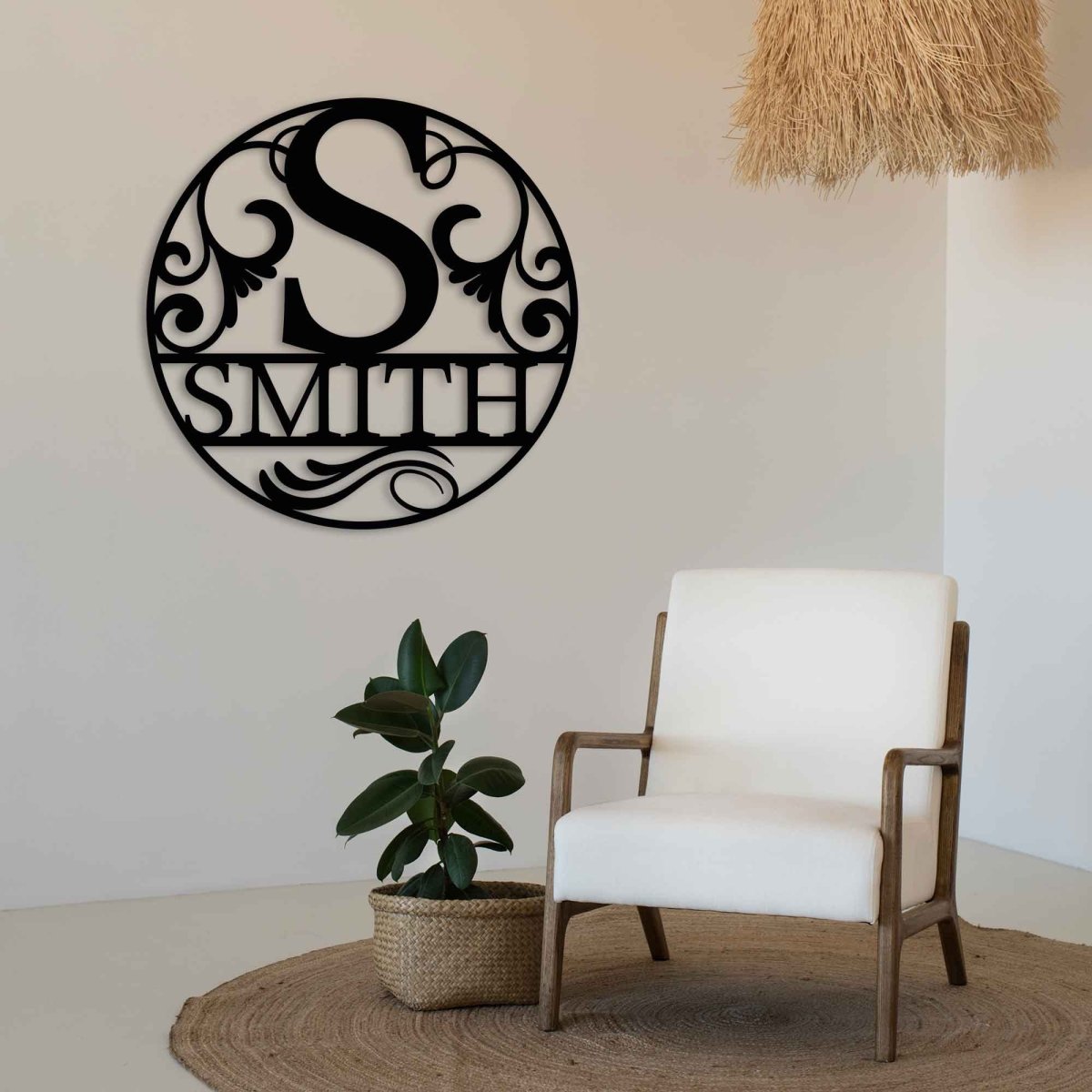 Metal Last Name Sign - BrossHome Metal Wall Art