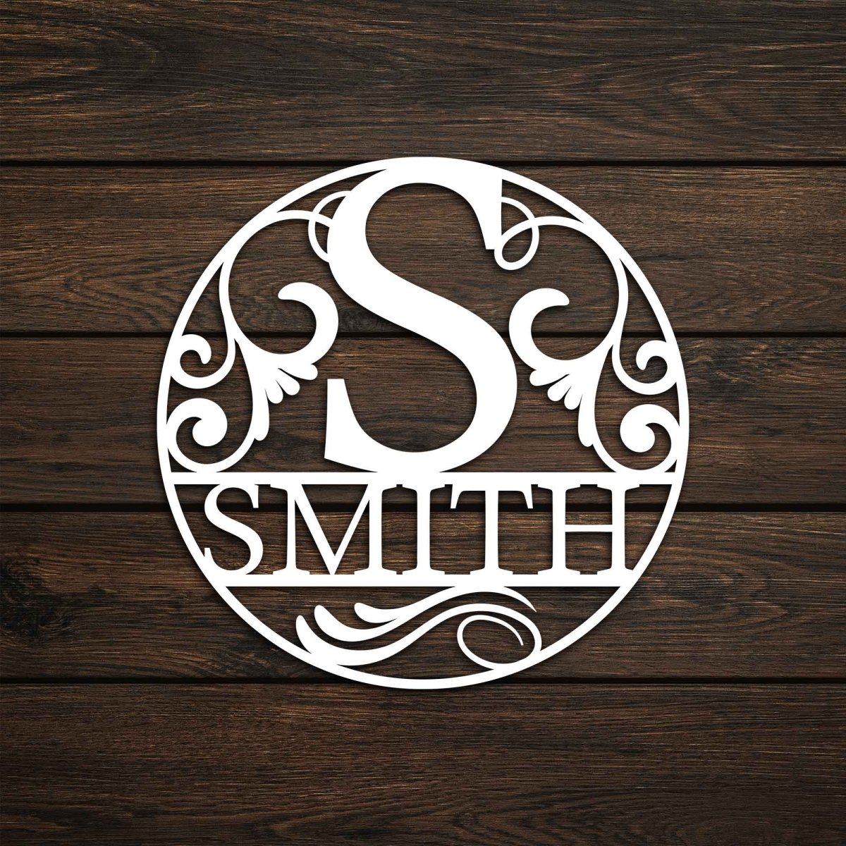 Metal Last Name Sign - BrossHome Metal Wall Art