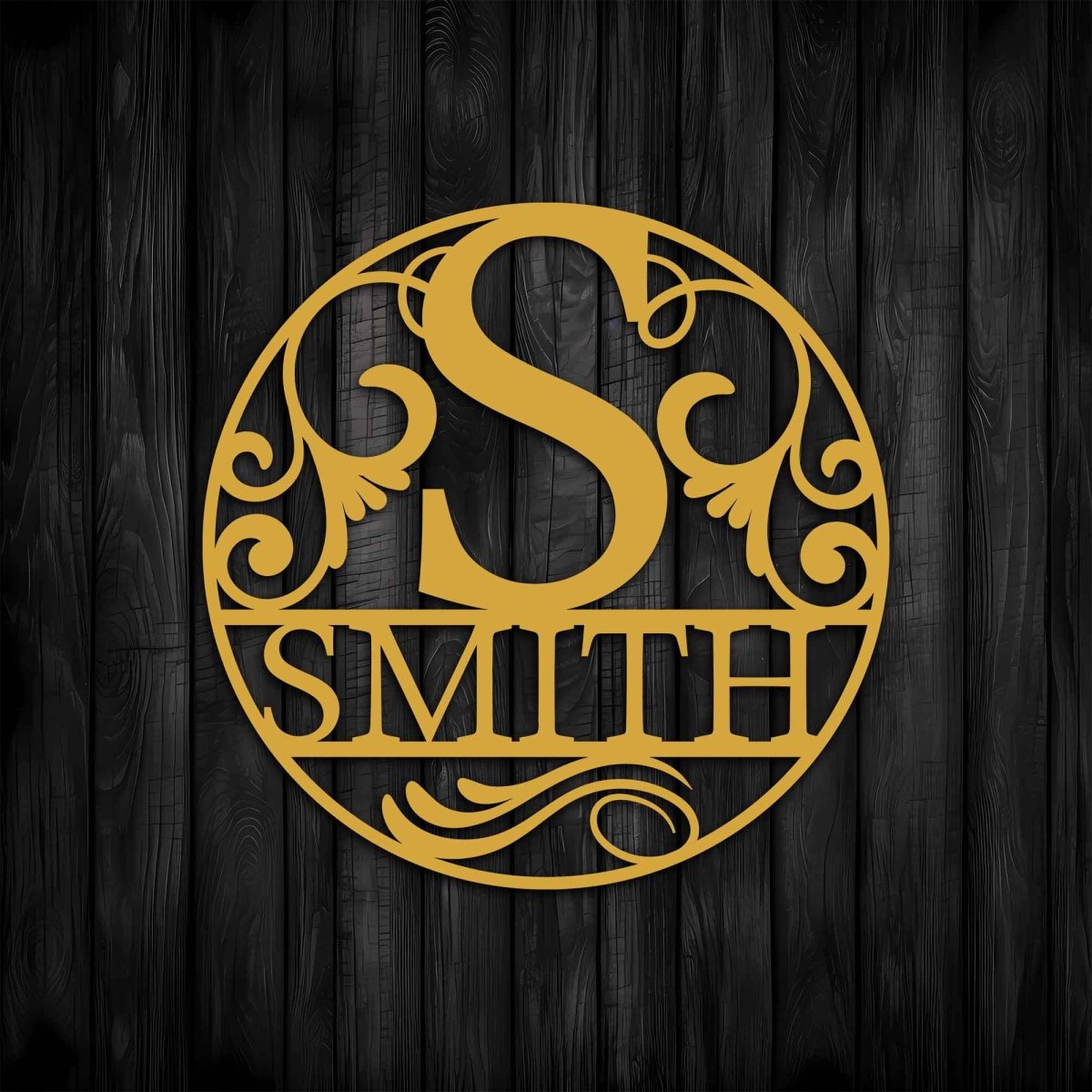 Metal Last Name Sign - BrossHome Metal Wall Art