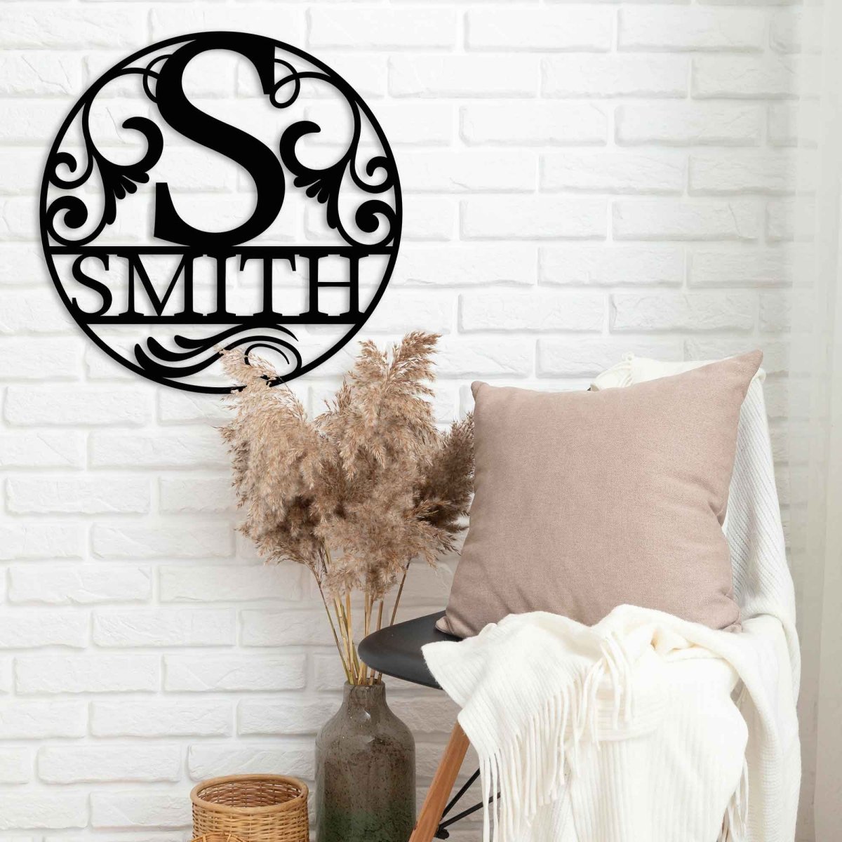 Metal Last Name Sign - BrossHome Metal Wall Art