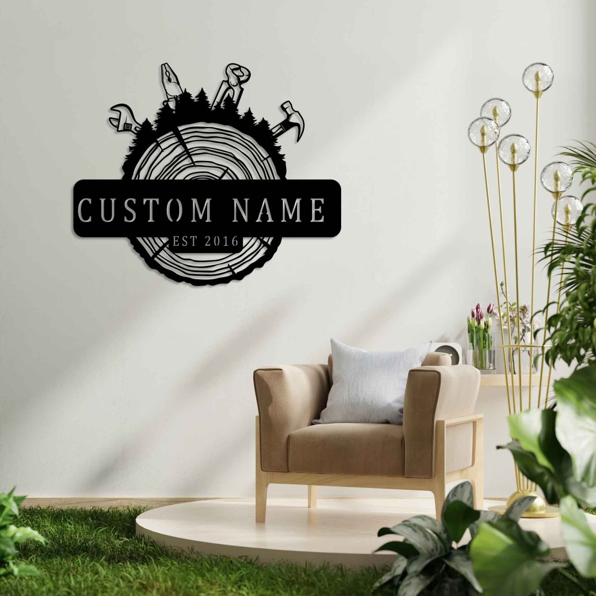 Metal Lumberjack Metal Wall Art - BrossHome Metal Wall Art