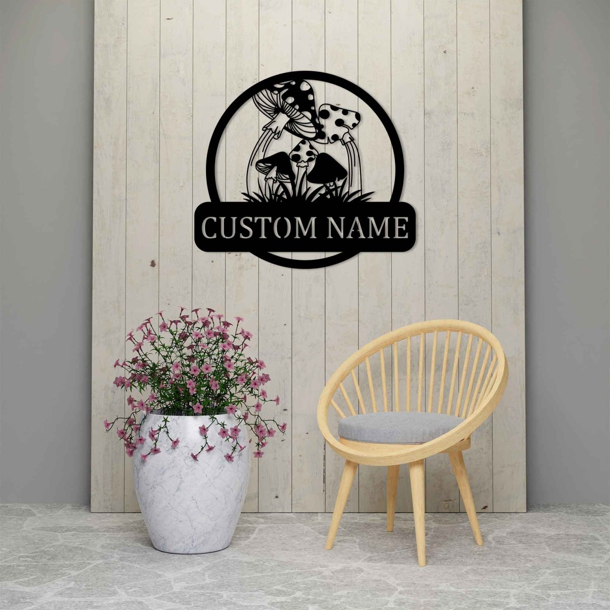 Metal Mushroom Wall Art for Porch and Garden - BrossHome Metal Wall Art