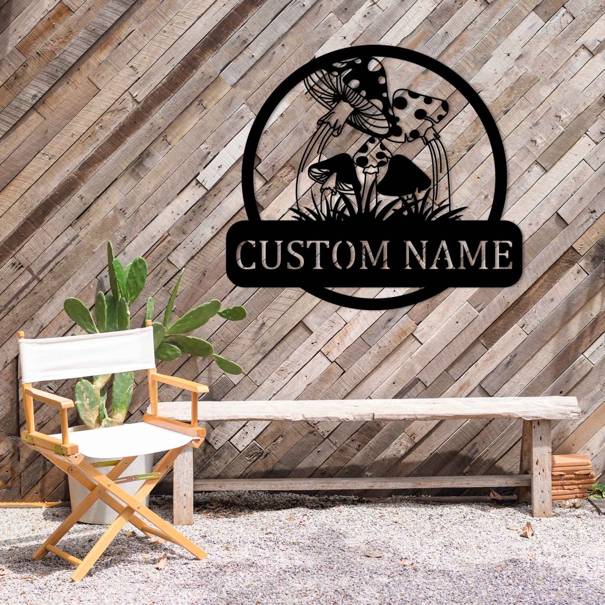 Metal Mushroom Wall Art for Porch and Garden - BrossHome Metal Wall Art