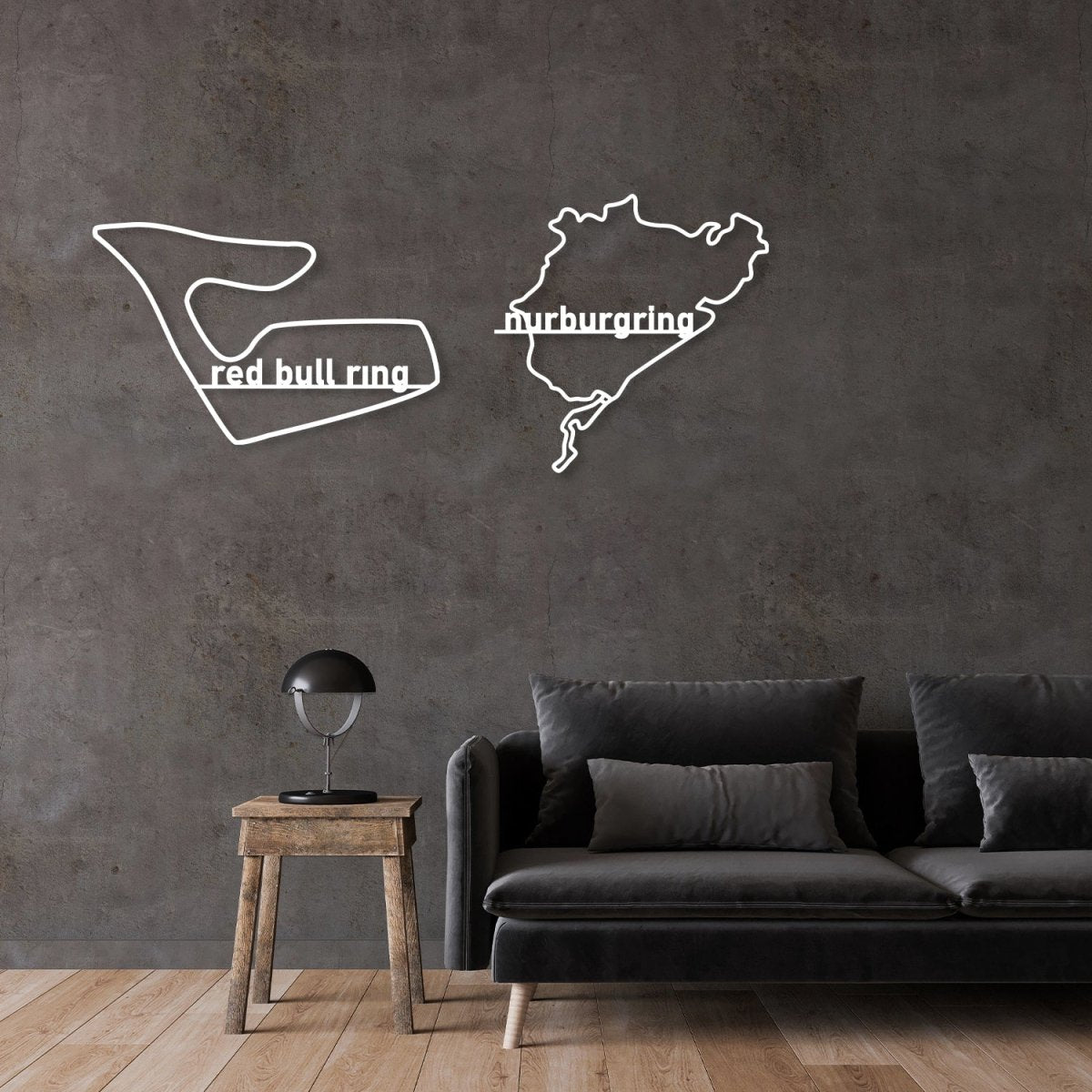 Metal Race Track Wall Art - BrossHome Metal Wall Art