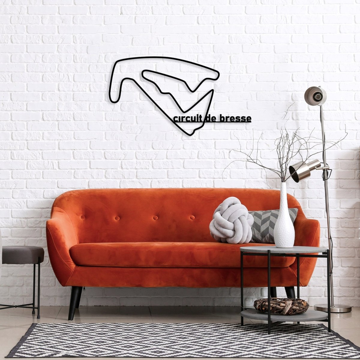 Metal Race Track Wall Art - BrossHome Metal Wall Art