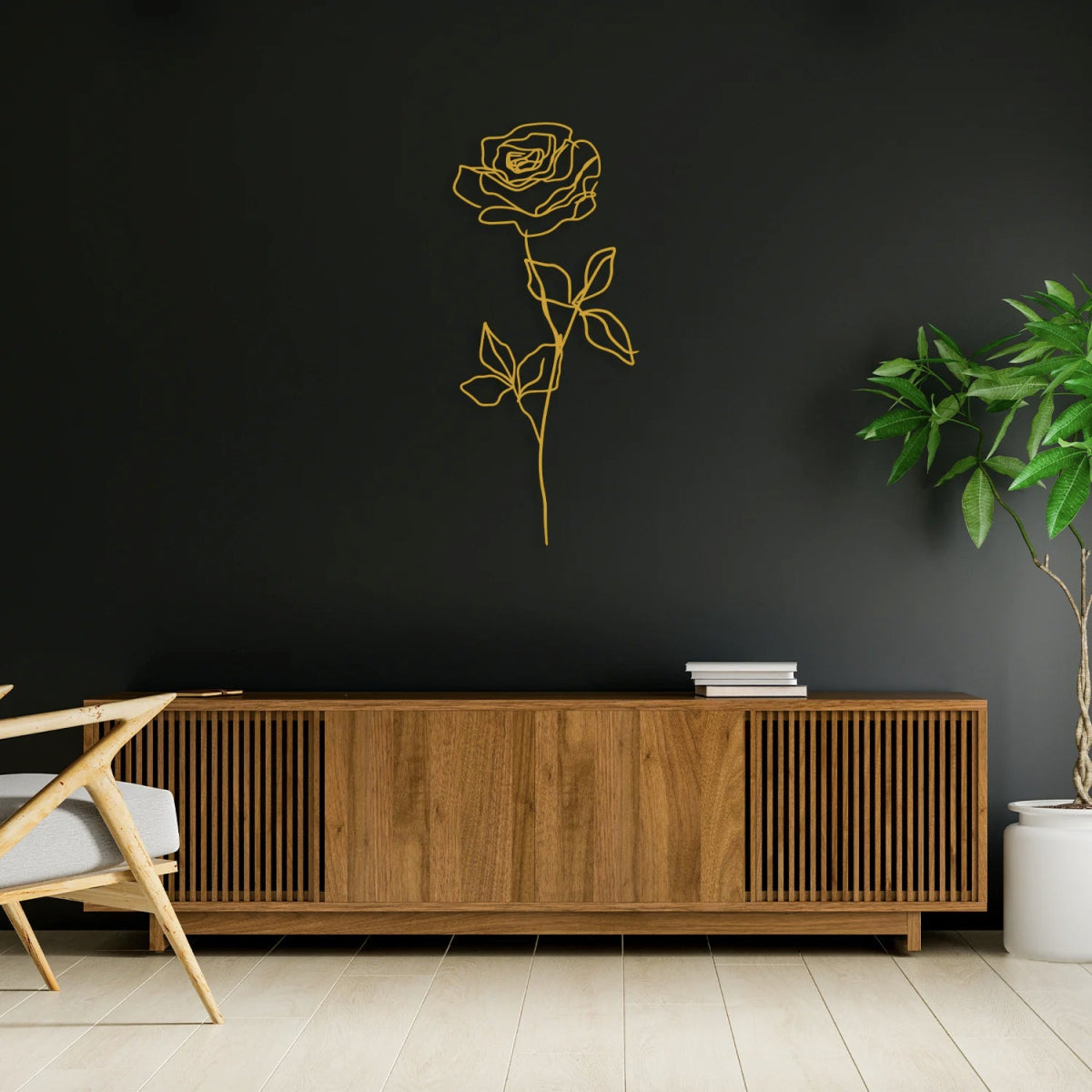 Metal Rose Wall Art - BrossHome Metal Wall Art