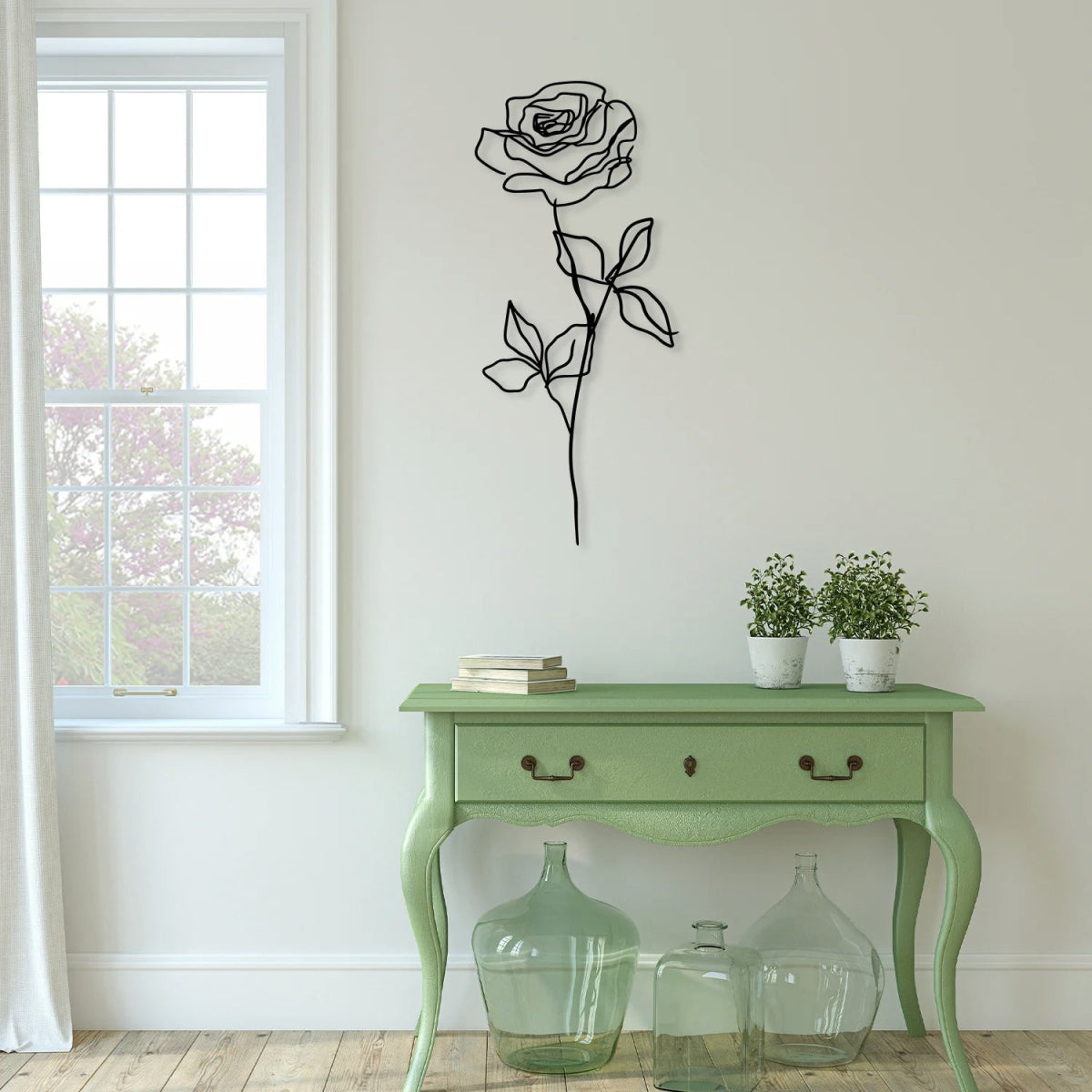 Metal Rose Wall Art - BrossHome Metal Wall Art
