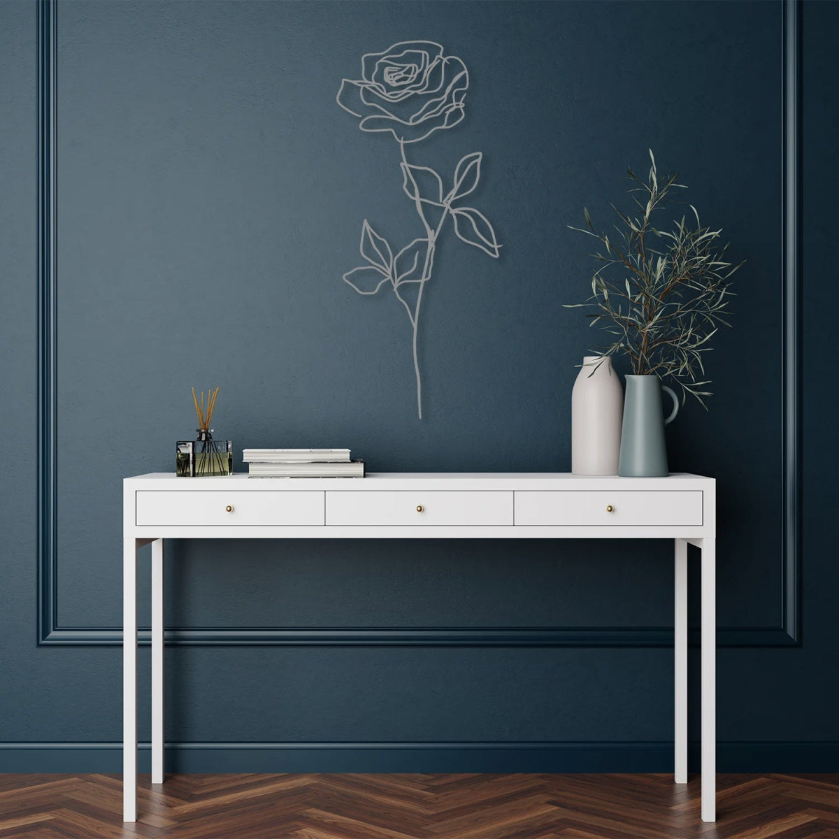 Metal Rose Wall Art - BrossHome Metal Wall Art