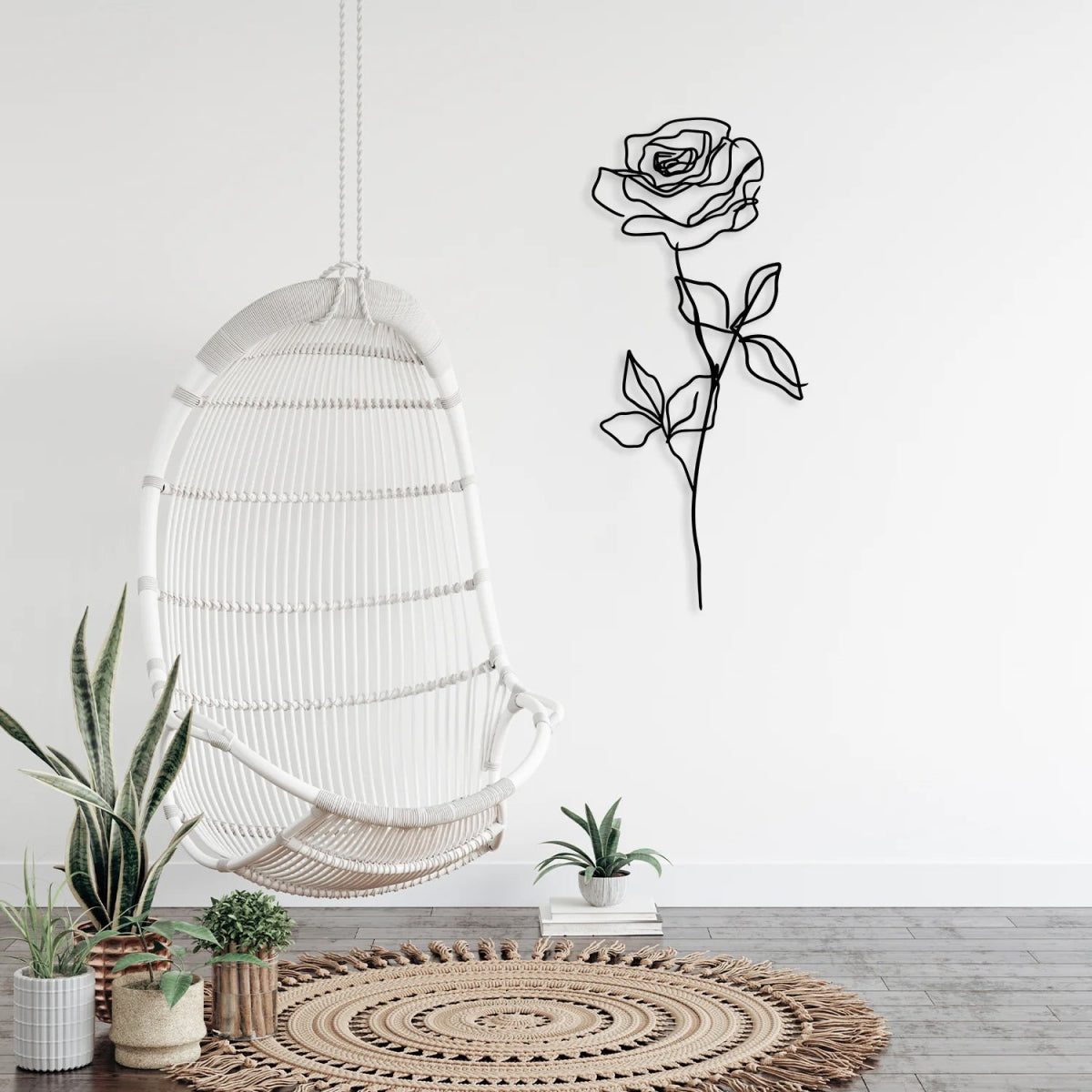 Metal Rose Wall Art - BrossHome Metal Wall Art