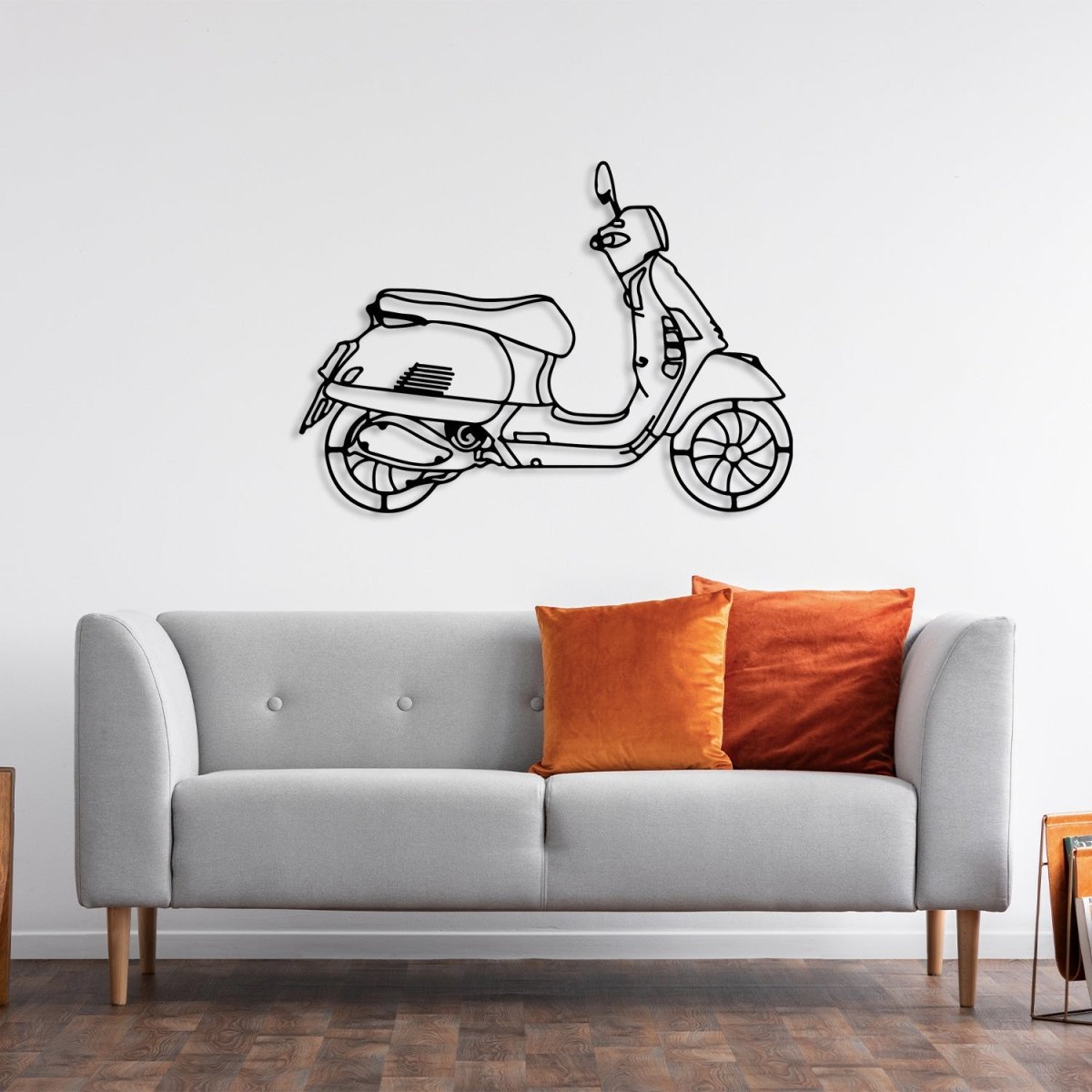 Metal Scooter Wall Art - BrossHome Metal Wall Art