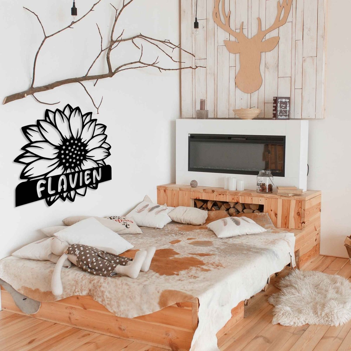 Metal Sunflower Wall Decor - BrossHome Metal Wall Art