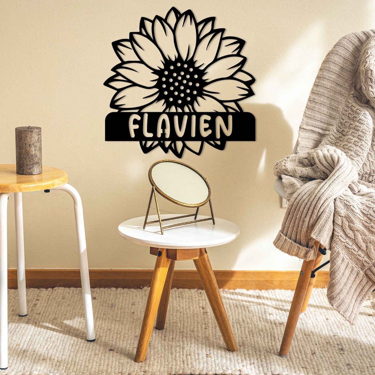 Metal Sunflower Wall Decor - BrossHome Metal Wall Art