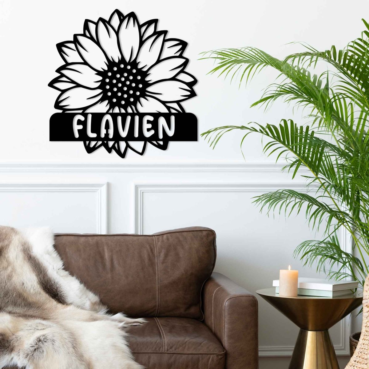 Metal Sunflower Wall Decor - BrossHome Metal Wall Art