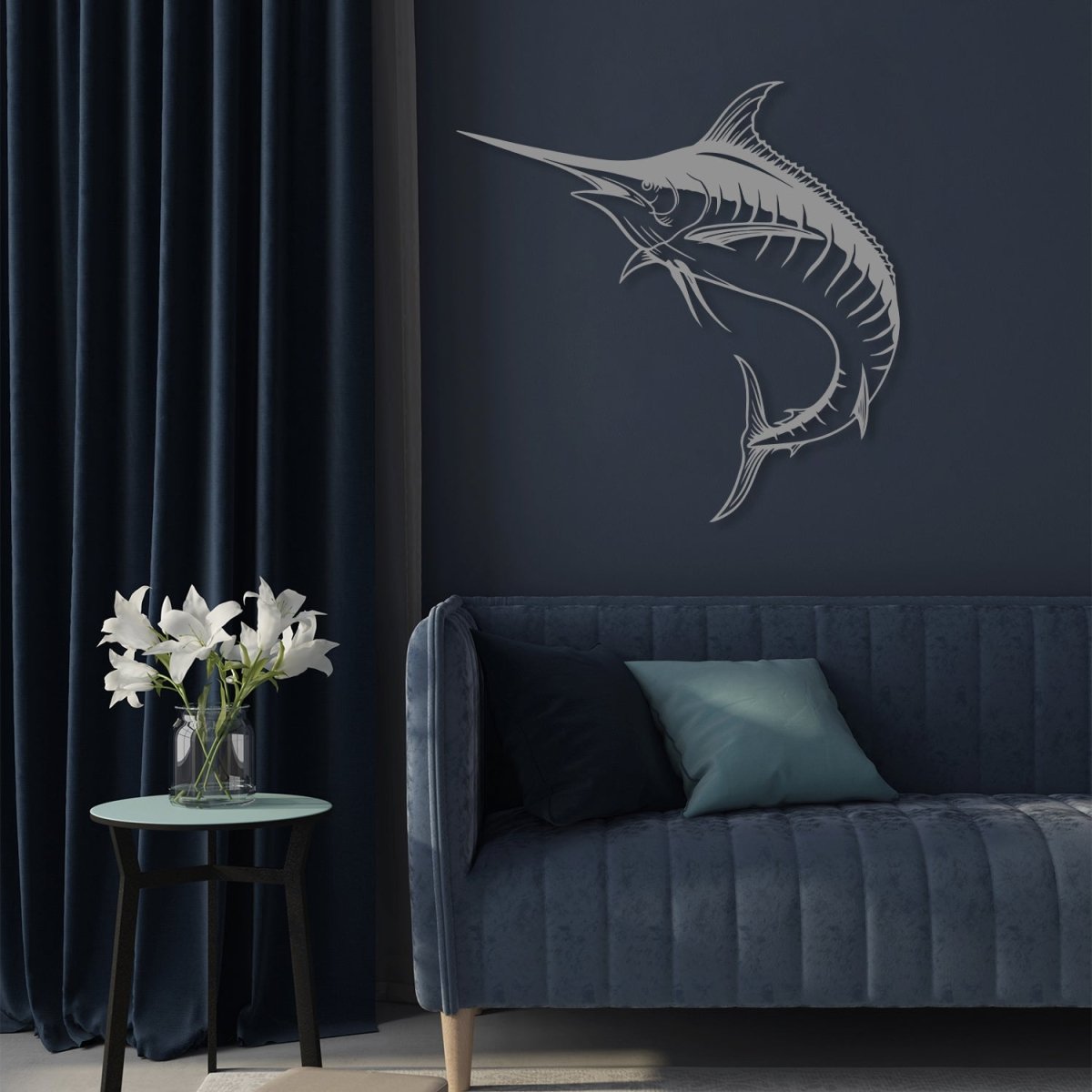 Metal Swordfish Wall Art - BrossHome Metal Wall Art