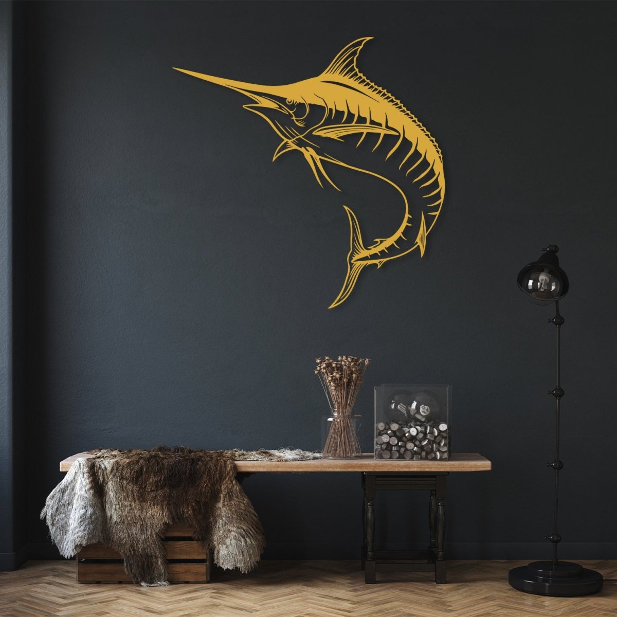 Metal Swordfish Wall Art - BrossHome Metal Wall Art