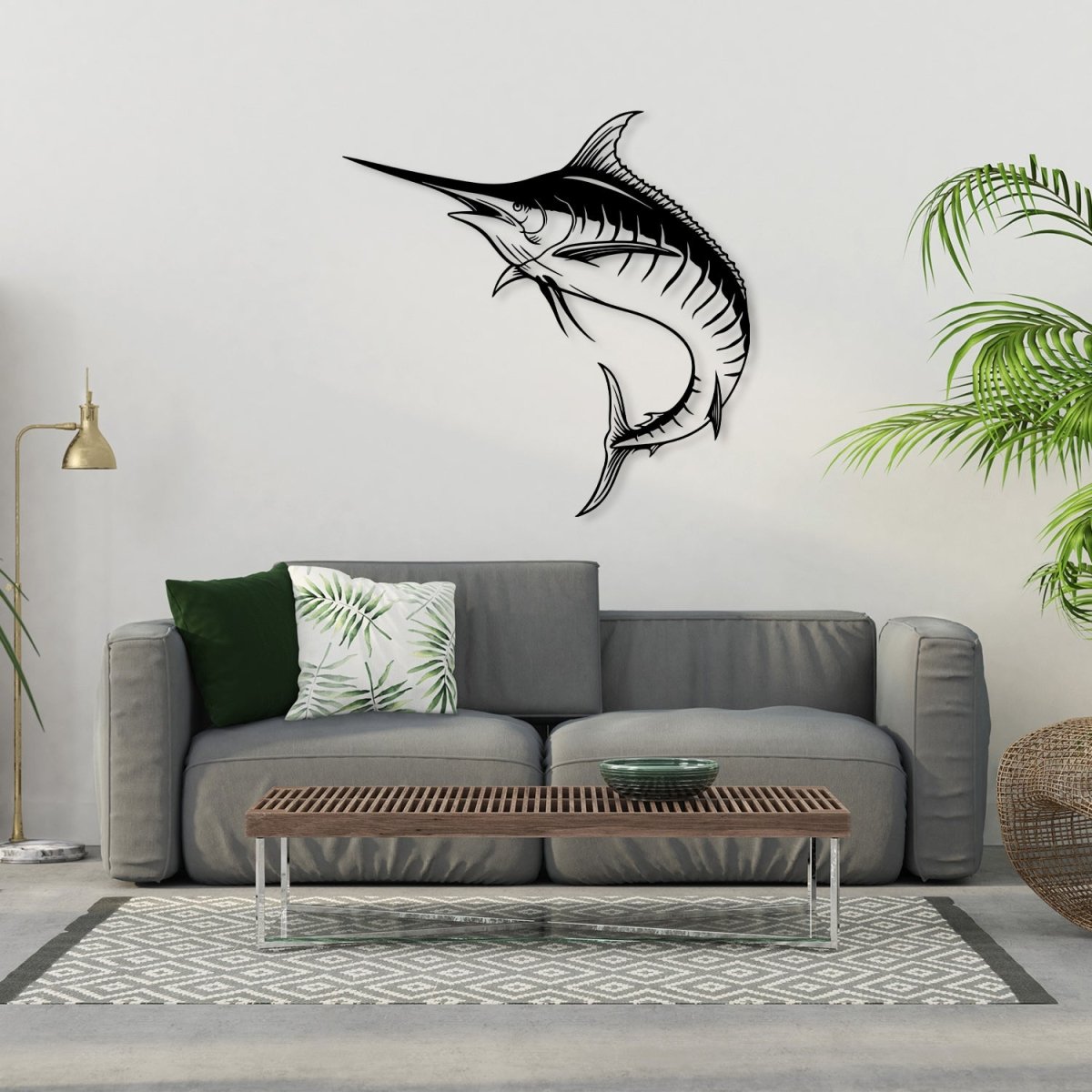 Metal Swordfish Wall Art - BrossHome Metal Wall Art