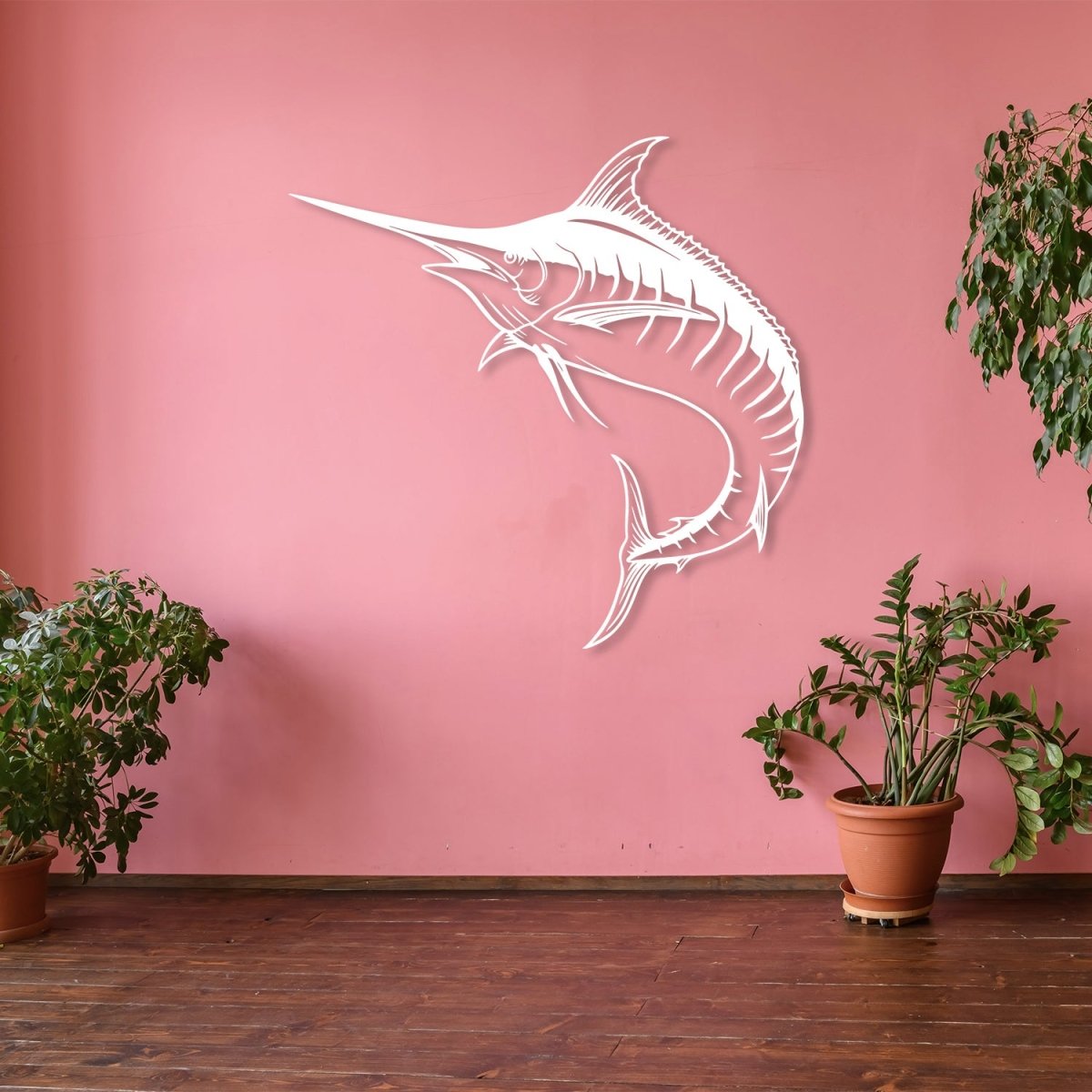 Metal Swordfish Wall Art - BrossHome Metal Wall Art