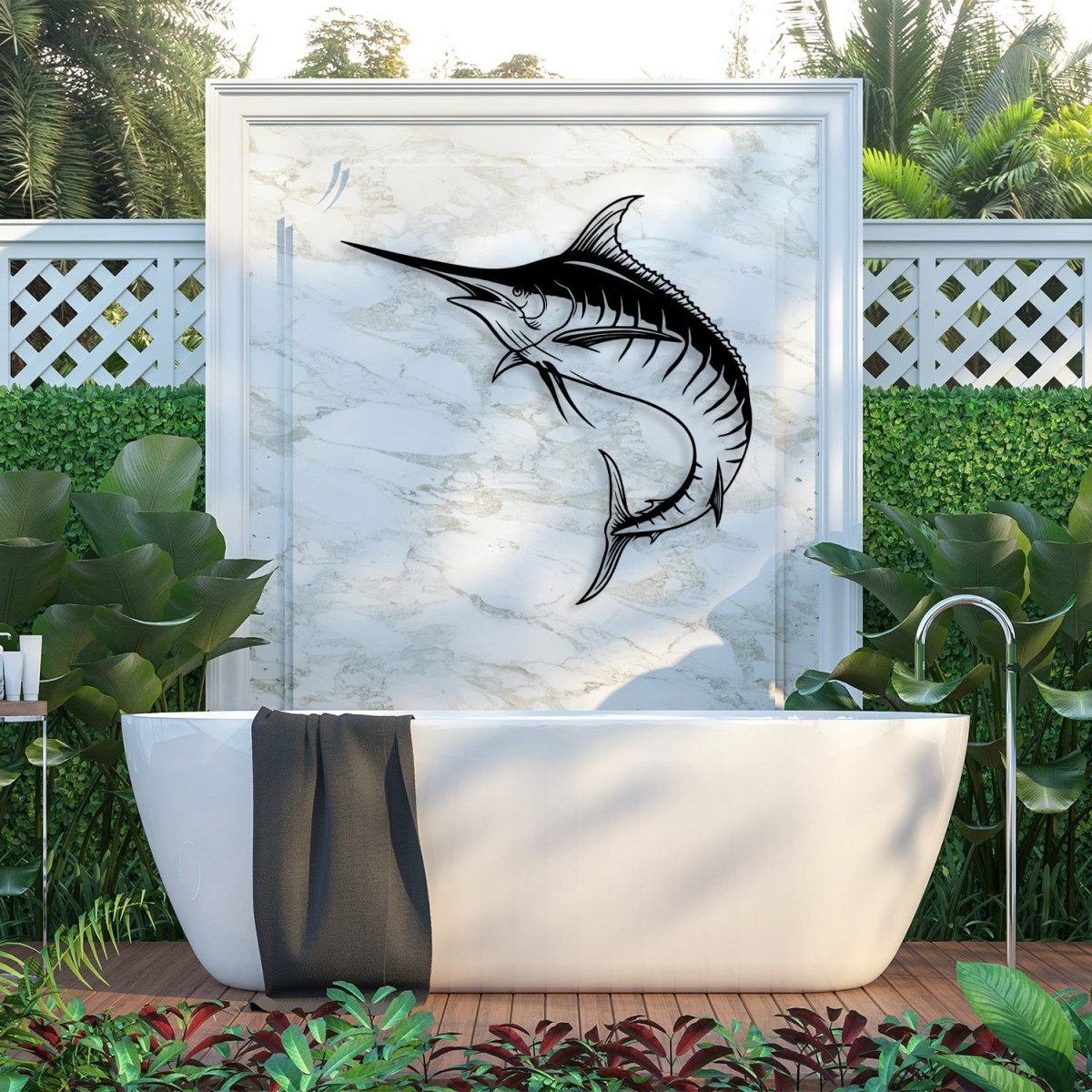 Metal Swordfish Wall Art - BrossHome Metal Wall Art