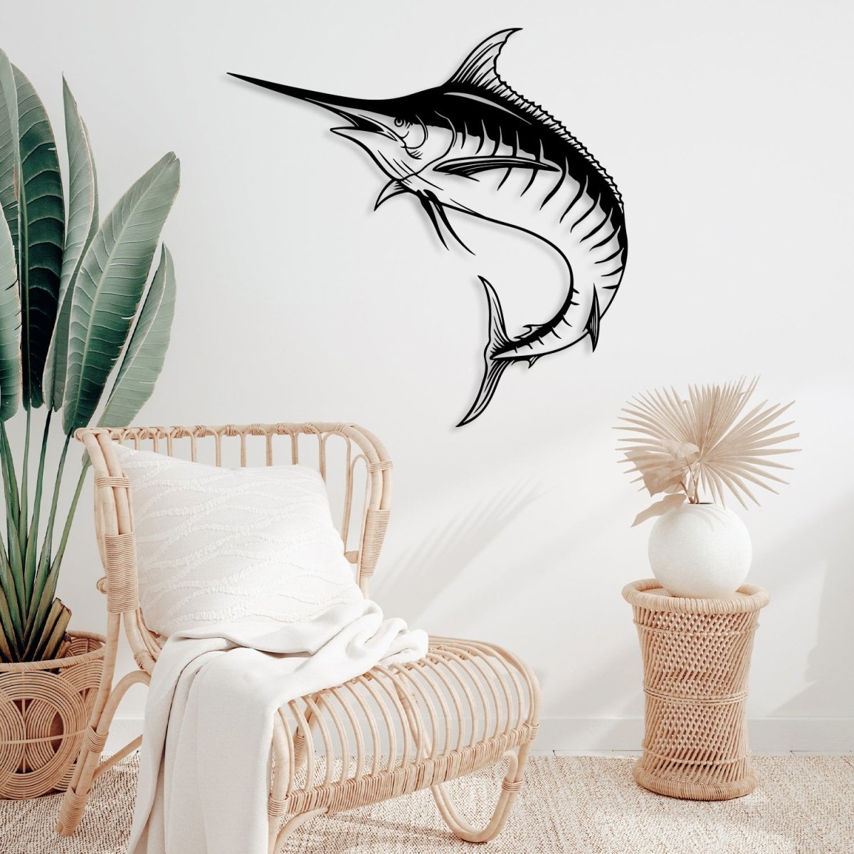Metal Swordfish Wall Art - BrossHome Metal Wall Art