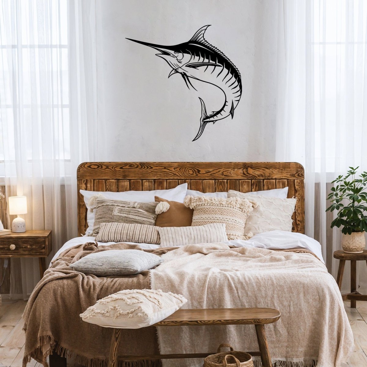 Metal Swordfish Wall Art - BrossHome Metal Wall Art
