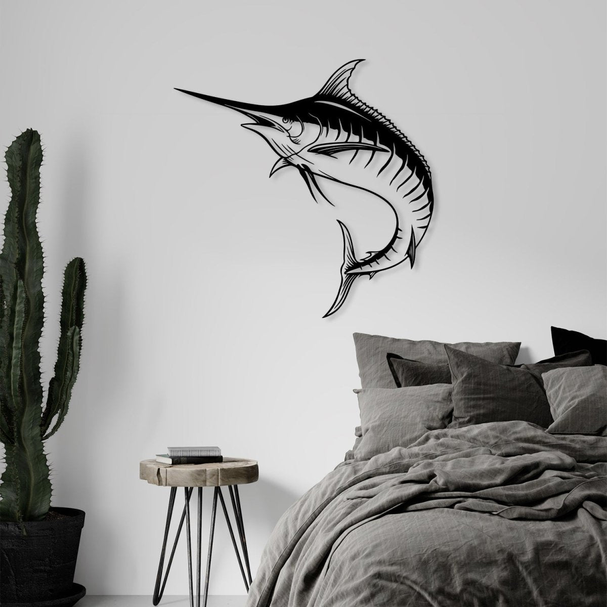 Metal Swordfish Wall Art - BrossHome Metal Wall Art
