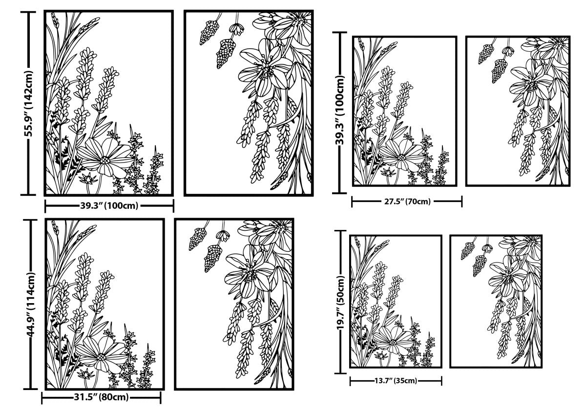 Metal Wall Art with Spring Flowers (Set of 2) - BrossHome Metal Wall Art