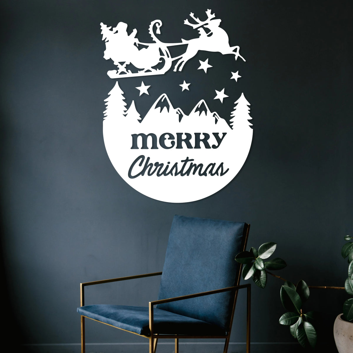 Metal Wall Decor Draft - Merry Christmas Livingroom Metal Wall Art - BrossHome Metal Wall Art