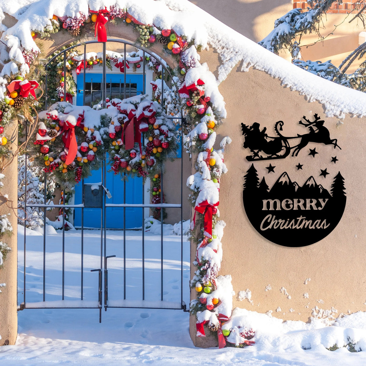 Metal Wall Decor Draft - Merry Christmas Livingroom Metal Wall Art - BrossHome Metal Wall Art