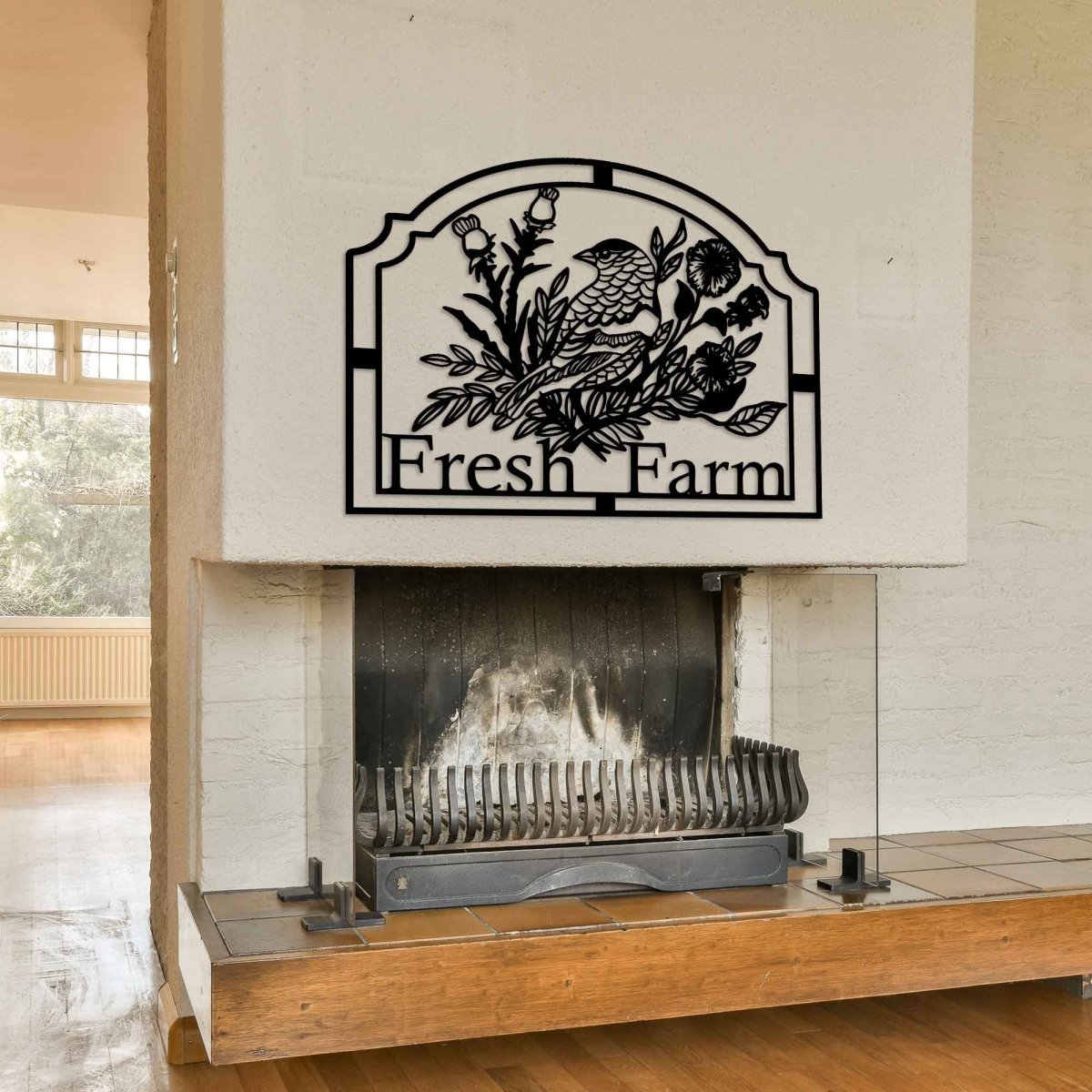 Metal Wall Farmhouse Name Sign - BrossHome Metal Wall Art